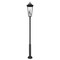 Z-Lite Gannon 5 Light Outdoor Post Mounted Fixture, 16in. W x 134.75in. H, Black 5008PHXXLR-5010P-BK - alternate 4